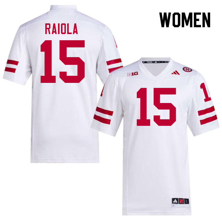 Women #15 Dylan Raiola Nebraska Cornhuskers College Football Jerseys Stitched Sale-White